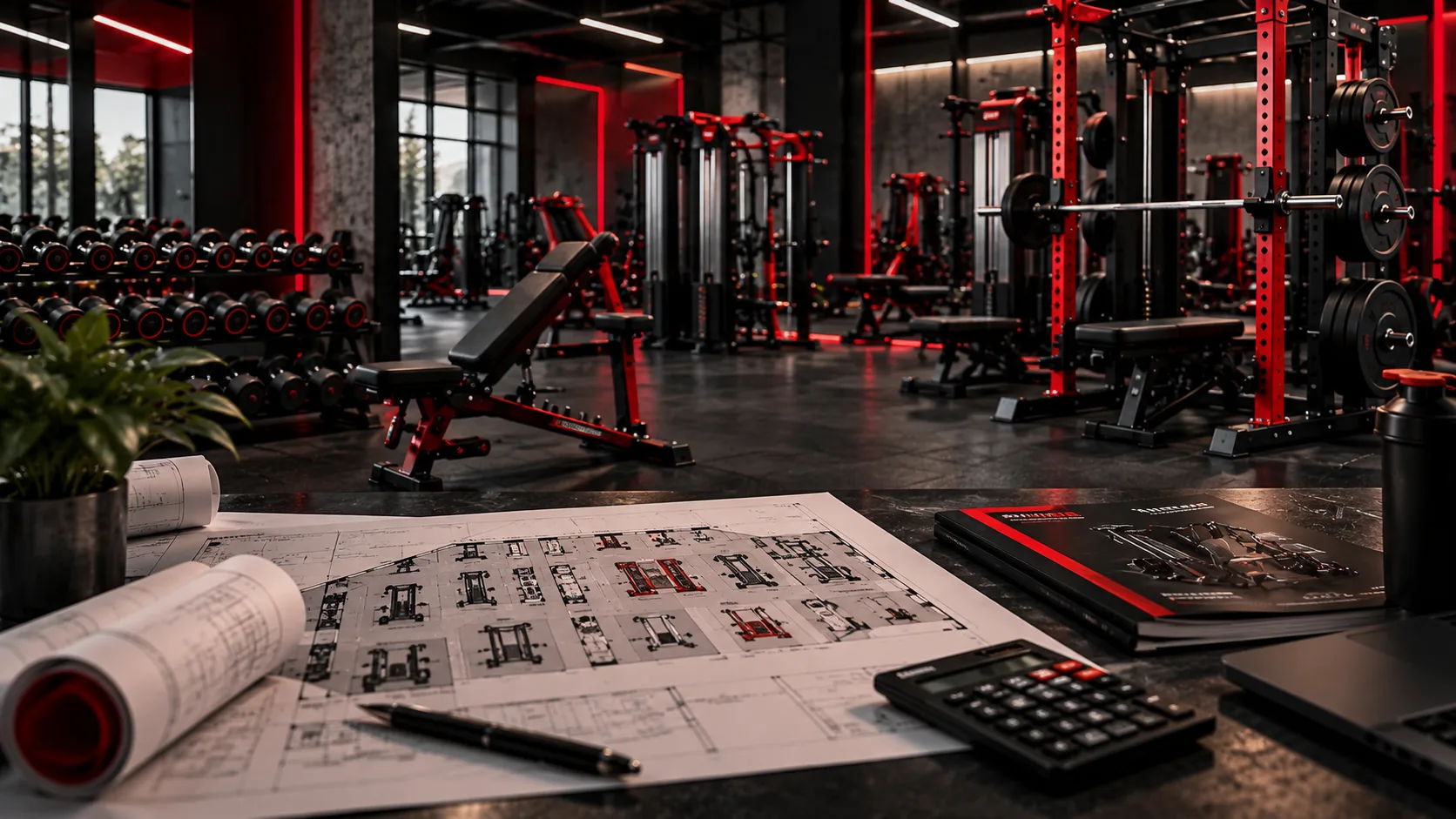 Commercial gym floor fitted with Gym Factory strength and cardio machines, showing the range of equipment that shapes a gym fit-out budget